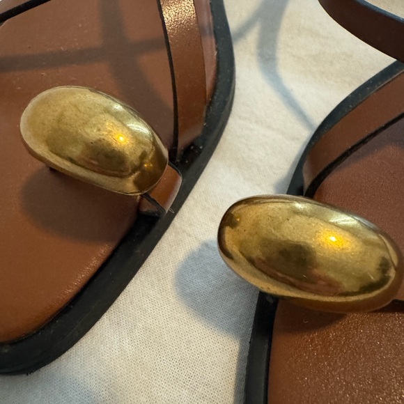 Zara Brown Strappy Sandals - Picture 4 of 5